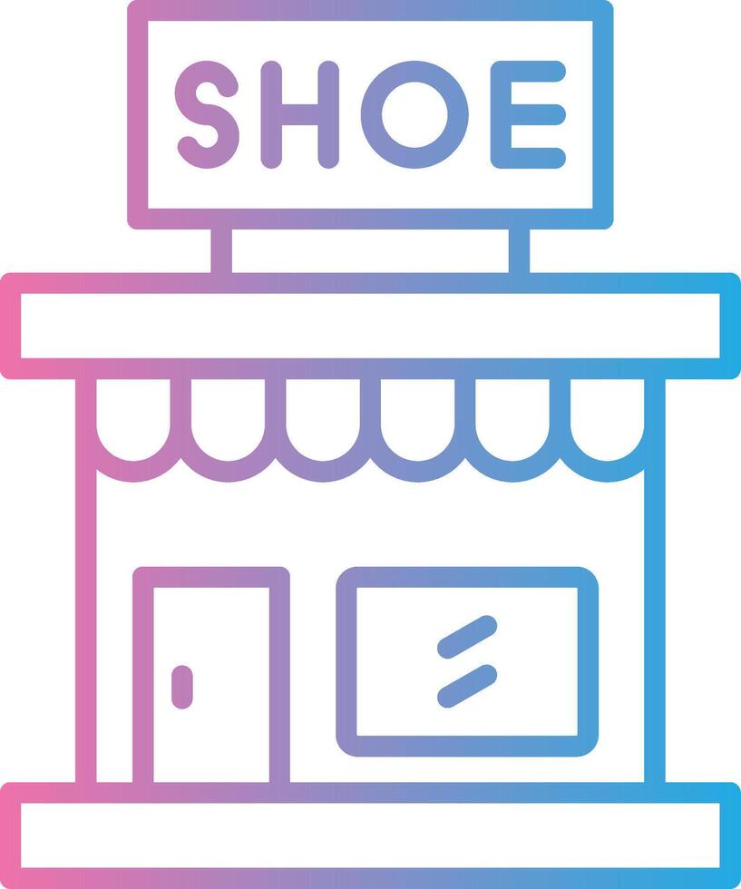 Store Line Gradient Icon Design vector