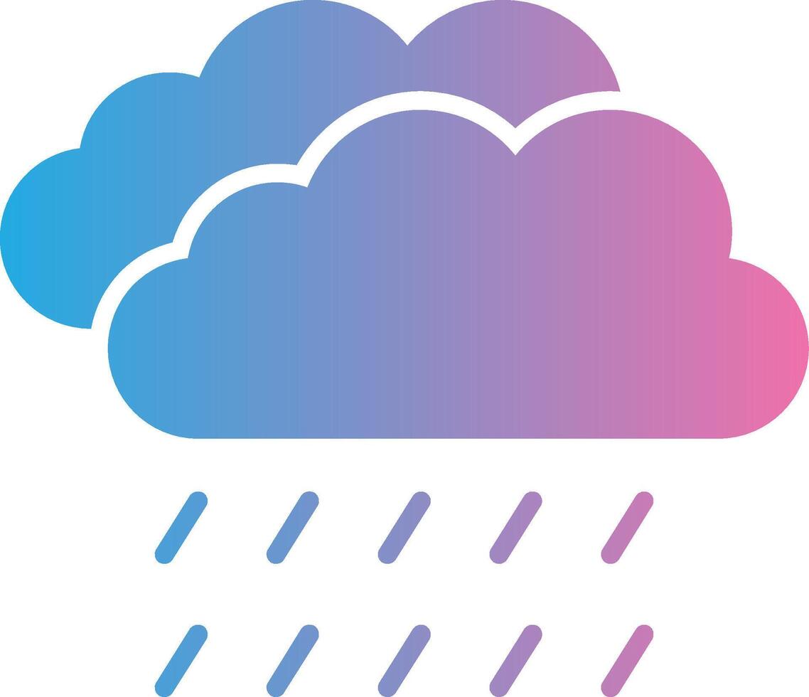 Raining Glyph Gradient Icon Design vector