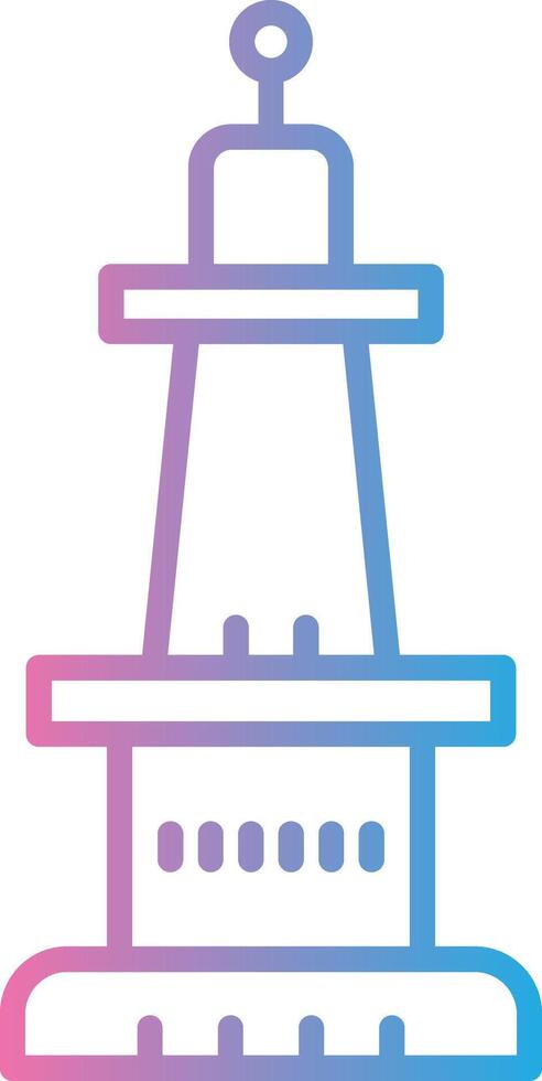 Monument Line Gradient Icon Design vector