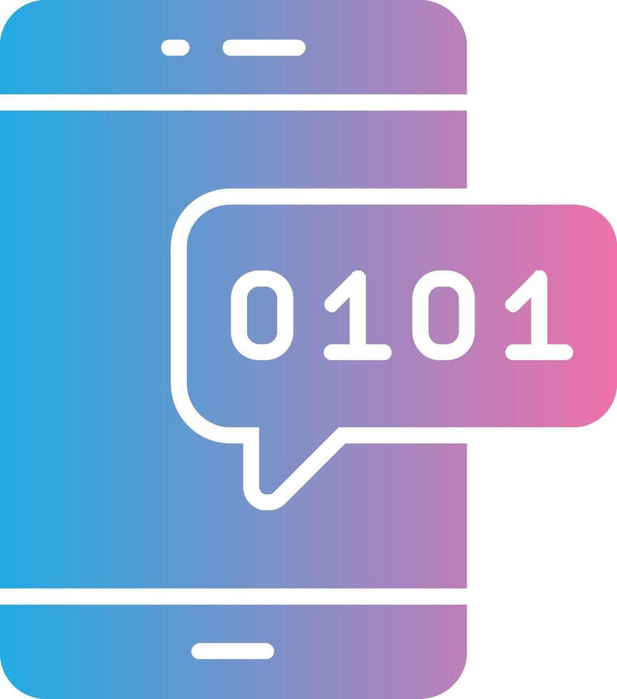 Mobile Glyph Gradient Icon Design vector