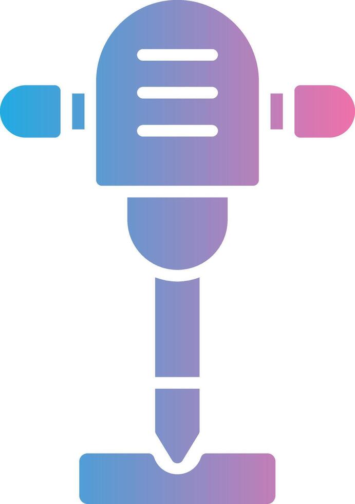 Jackhammer Glyph Gradient Icon Design vector
