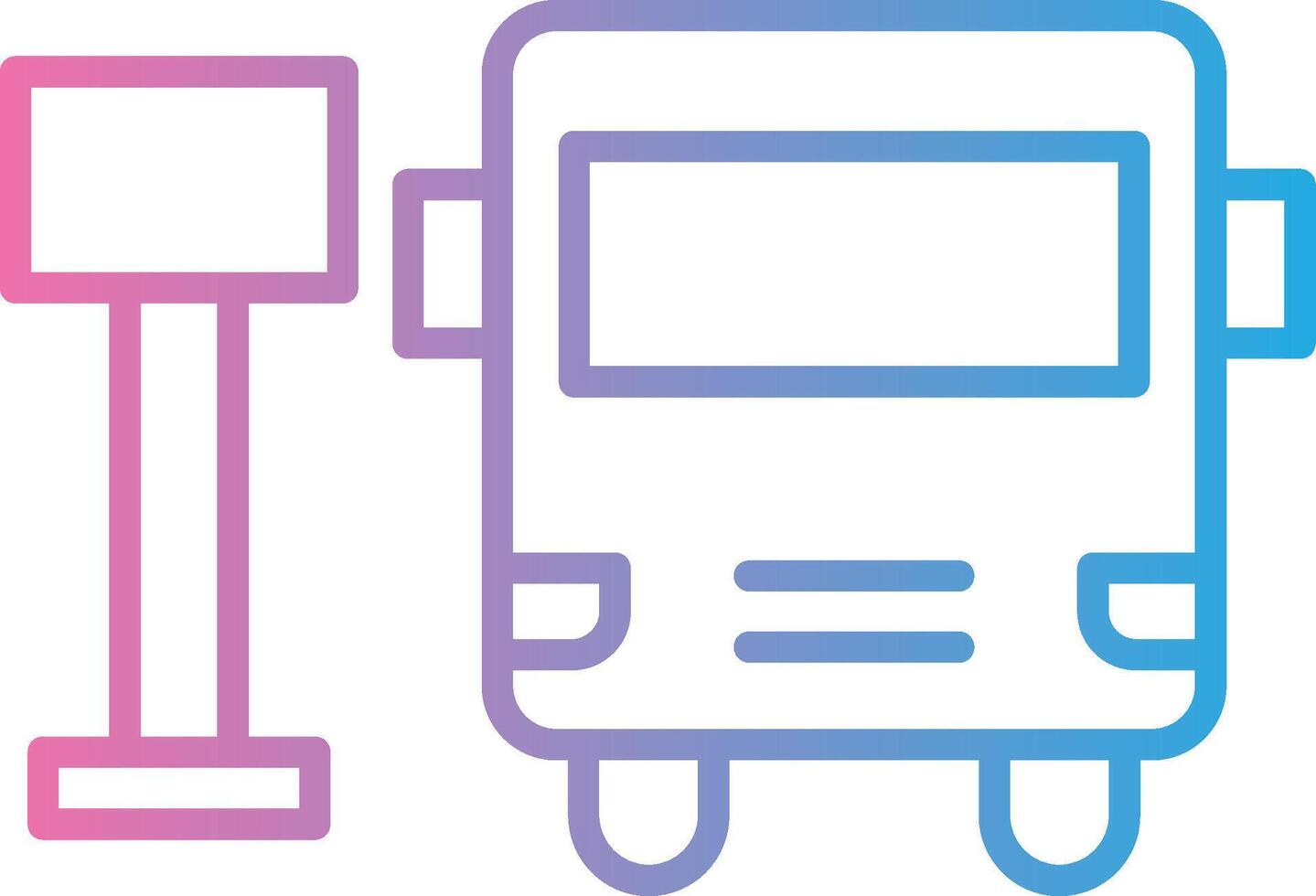 Bus Station Line Gradient Icon Design vector