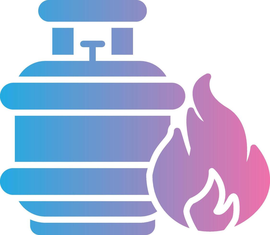 Gas Glyph Gradient Icon Design vector
