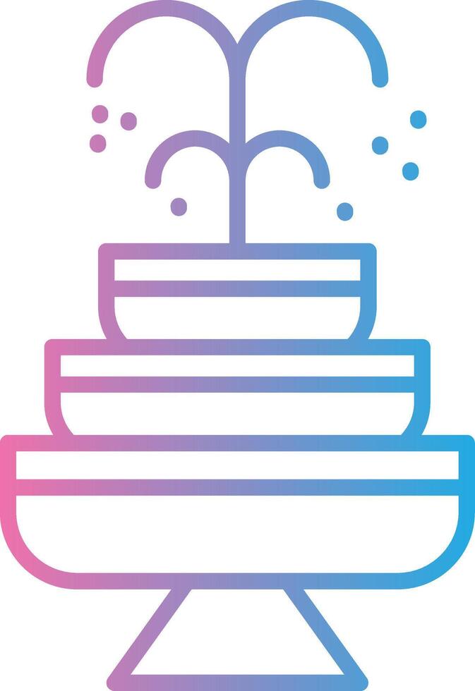 Fountain Line Gradient Icon Design vector