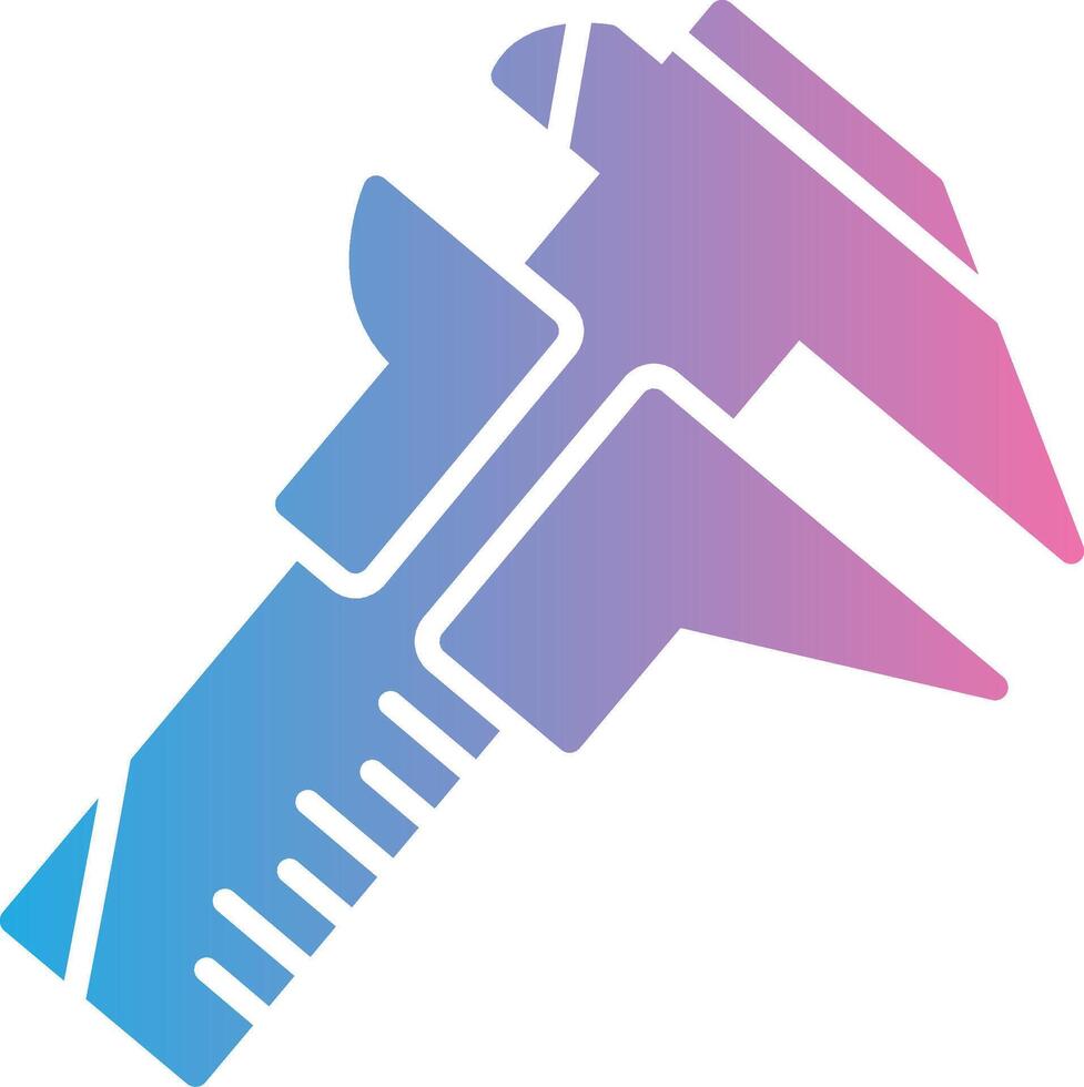 Caliper Glyph Gradient Icon Design vector