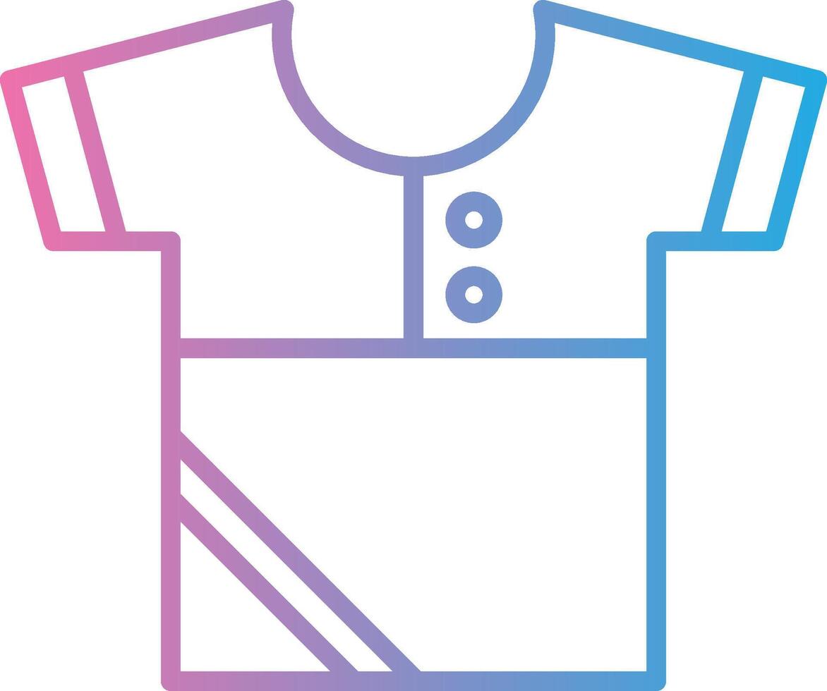 Shirt Line Gradient Icon Design vector
