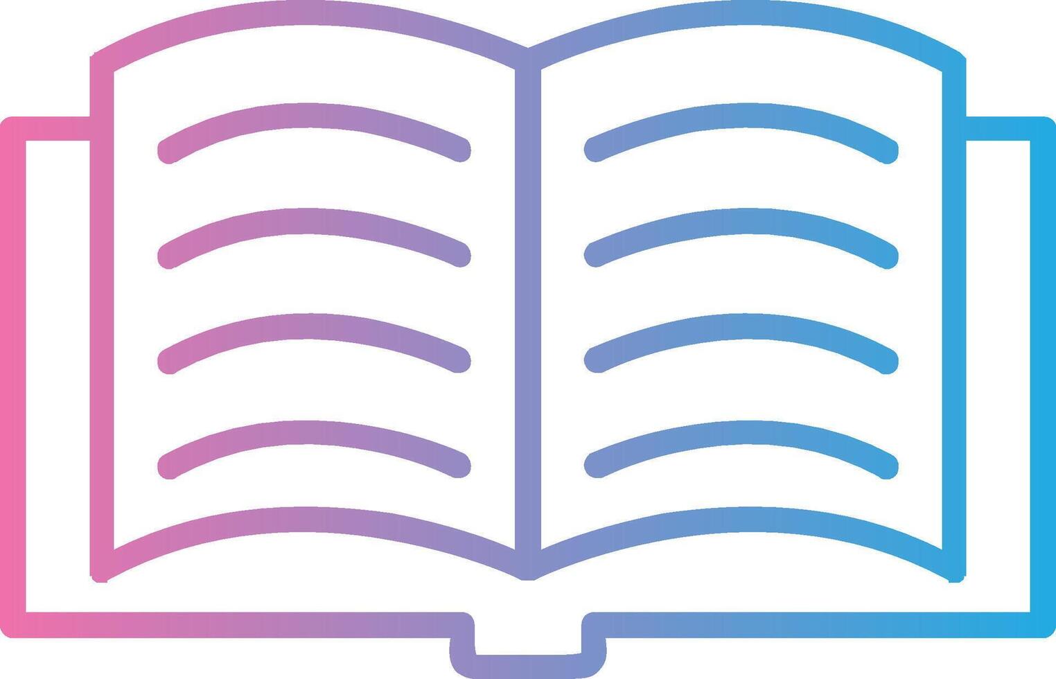 Open Book Line Gradient Icon Design vector