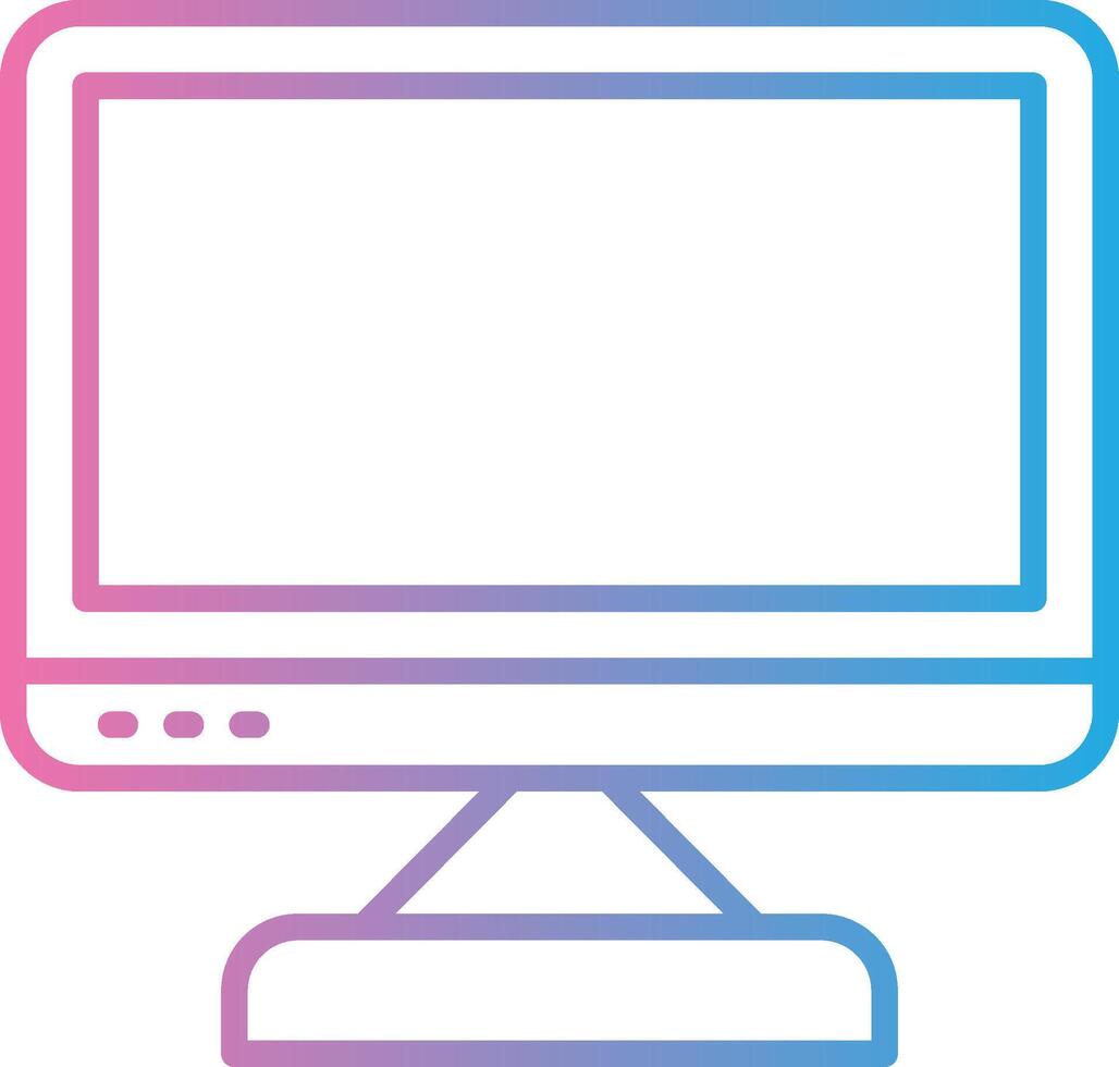 Computer Line Gradient Icon Design vector