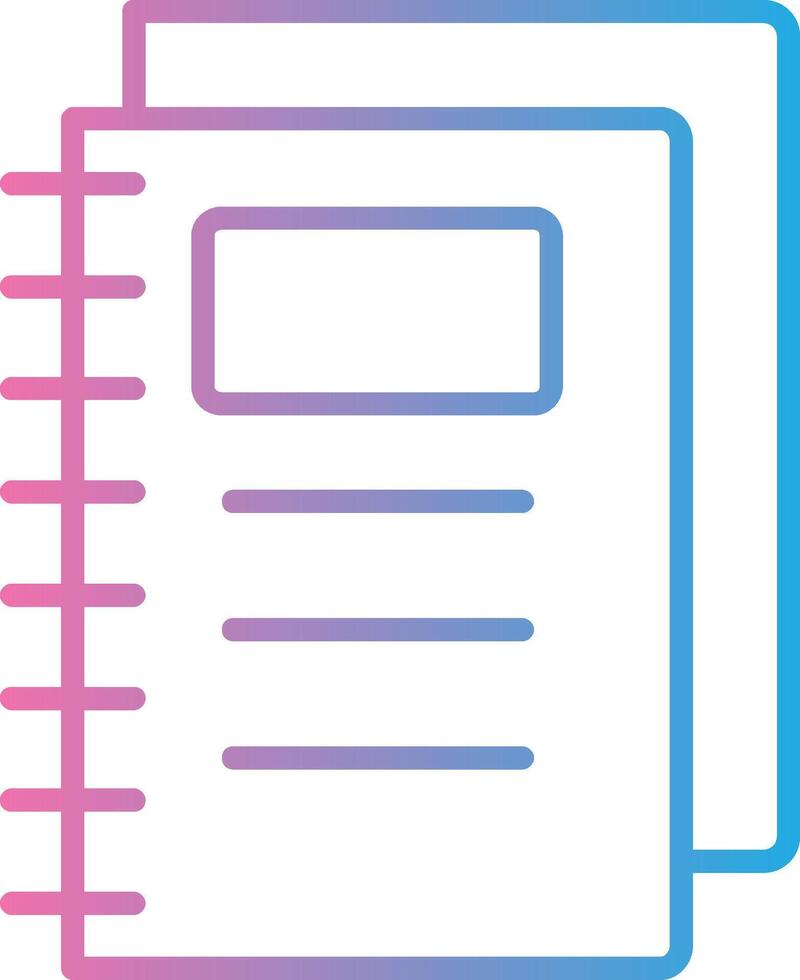Notebook Line Gradient Icon Design vector