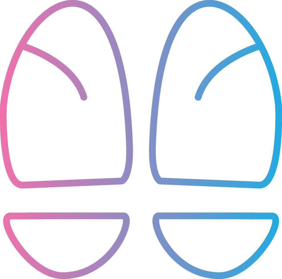 Footprint Line Gradient Icon Design vector