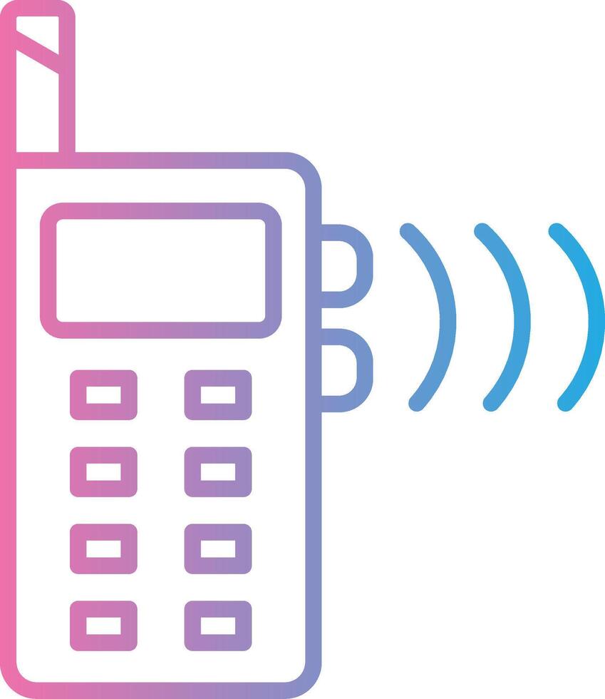 Walkie Talkie Line Gradient Icon Design vector