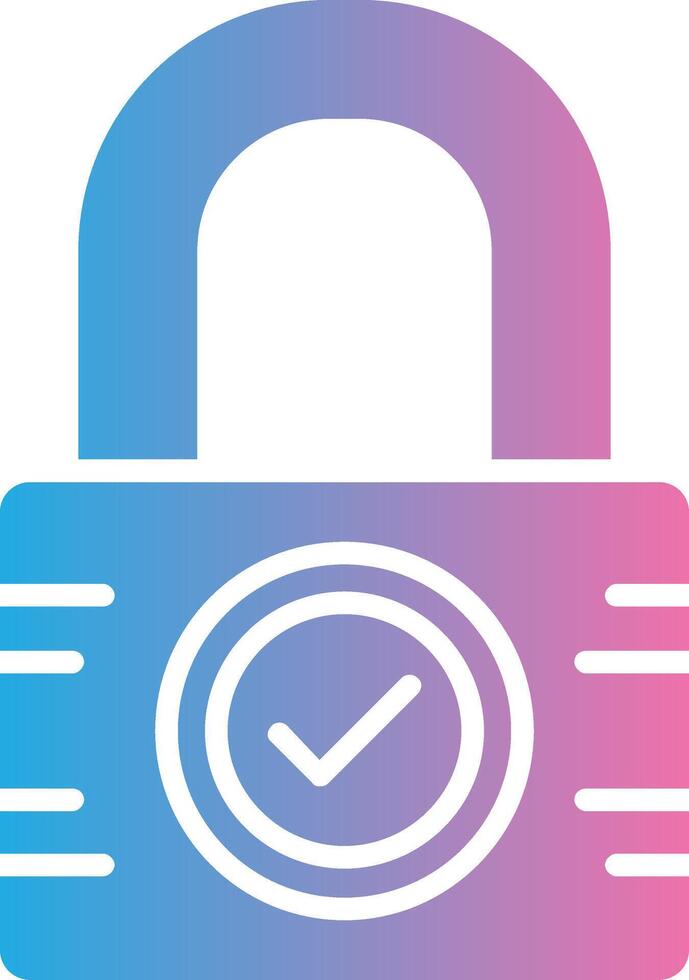Padlock Glyph Gradient Icon Design vector