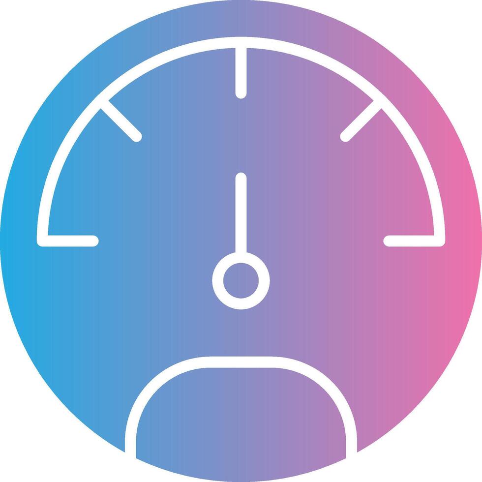 Speedo Meter Glyph Gradient Icon Design vector