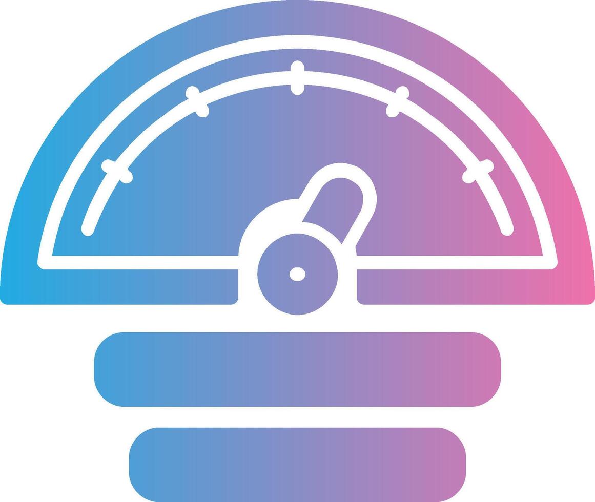 Pressure Gauge Glyph Gradient Icon Design vector