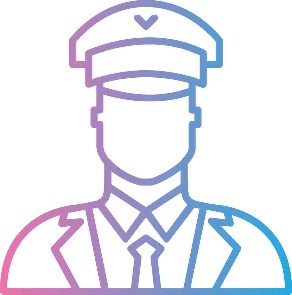 Pilot Line Gradient Icon Design vector