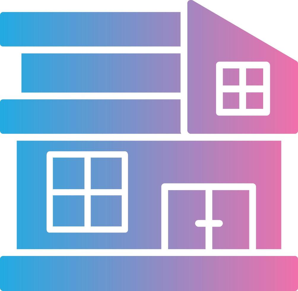 Modern House Glyph Gradient Icon Design vector