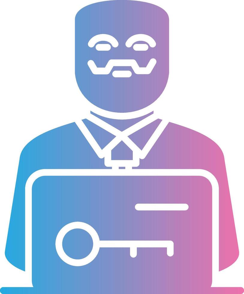 Anonymous Glyph Gradient Icon Design vector
