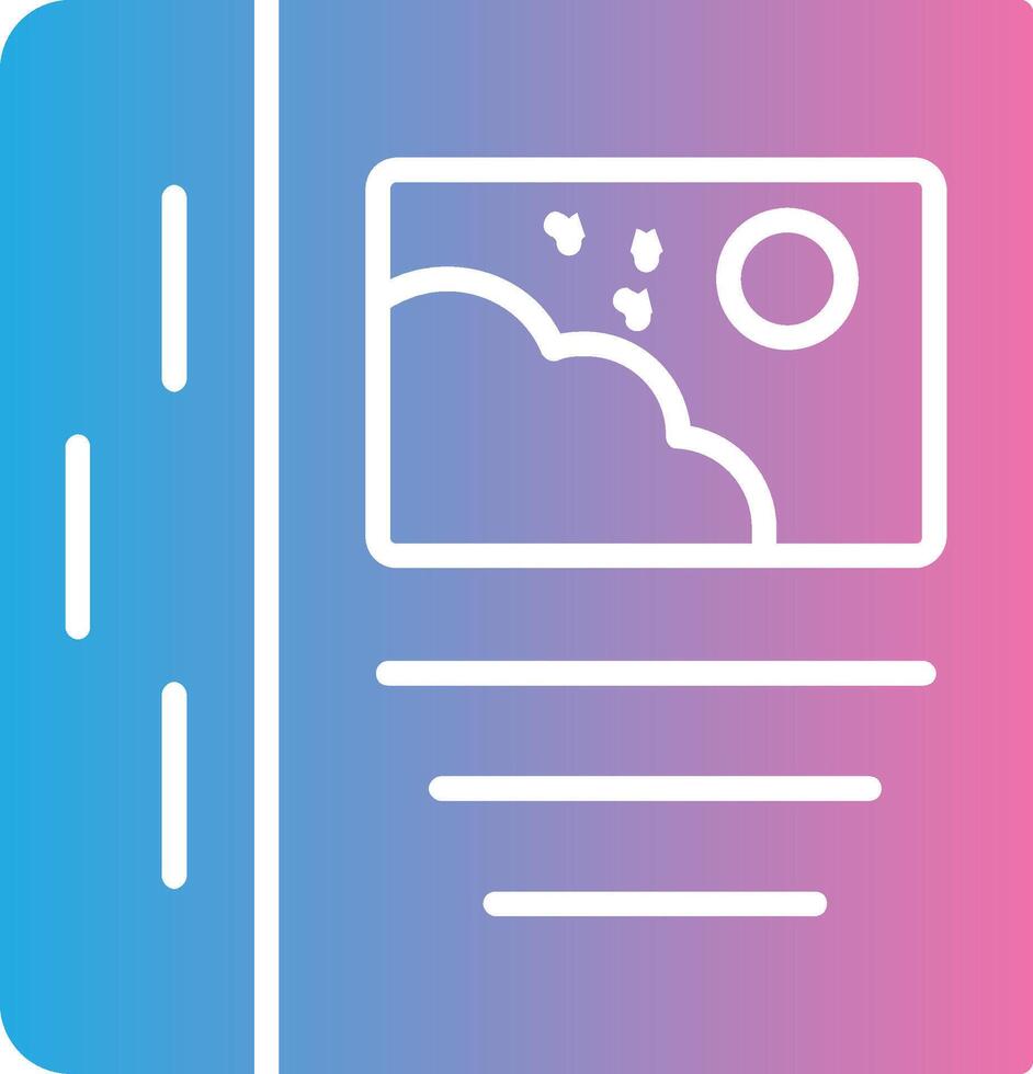 Book Glyph Gradient Icon Design vector