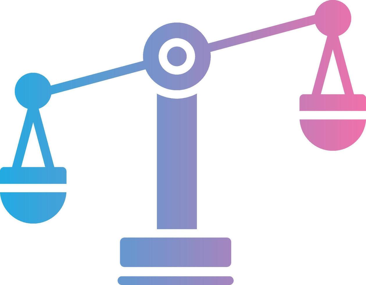 Balance Scale Glyph Gradient Icon Design vector