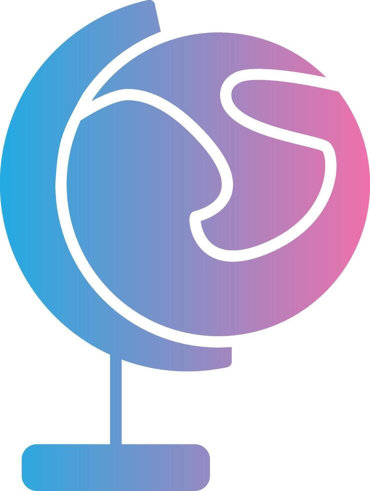 World Glyph Gradient Icon Design vector