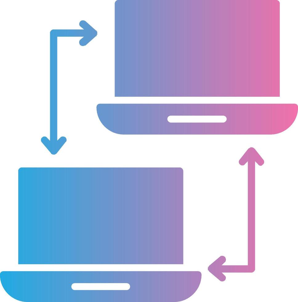 Computer Networking Glyph Gradient Icon Design vector