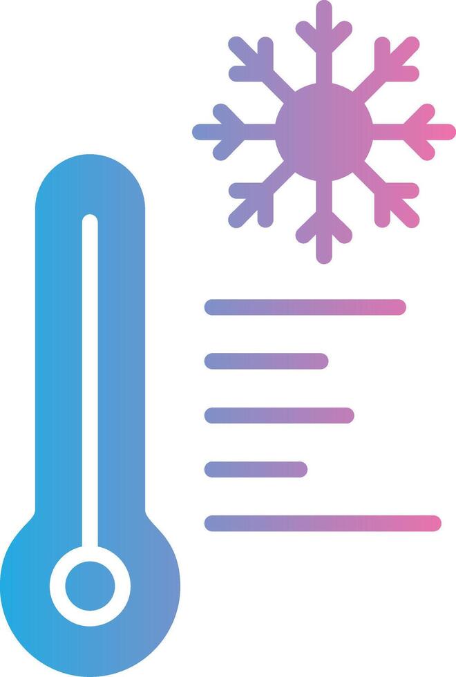 Cold Glyph Gradient Icon Design vector