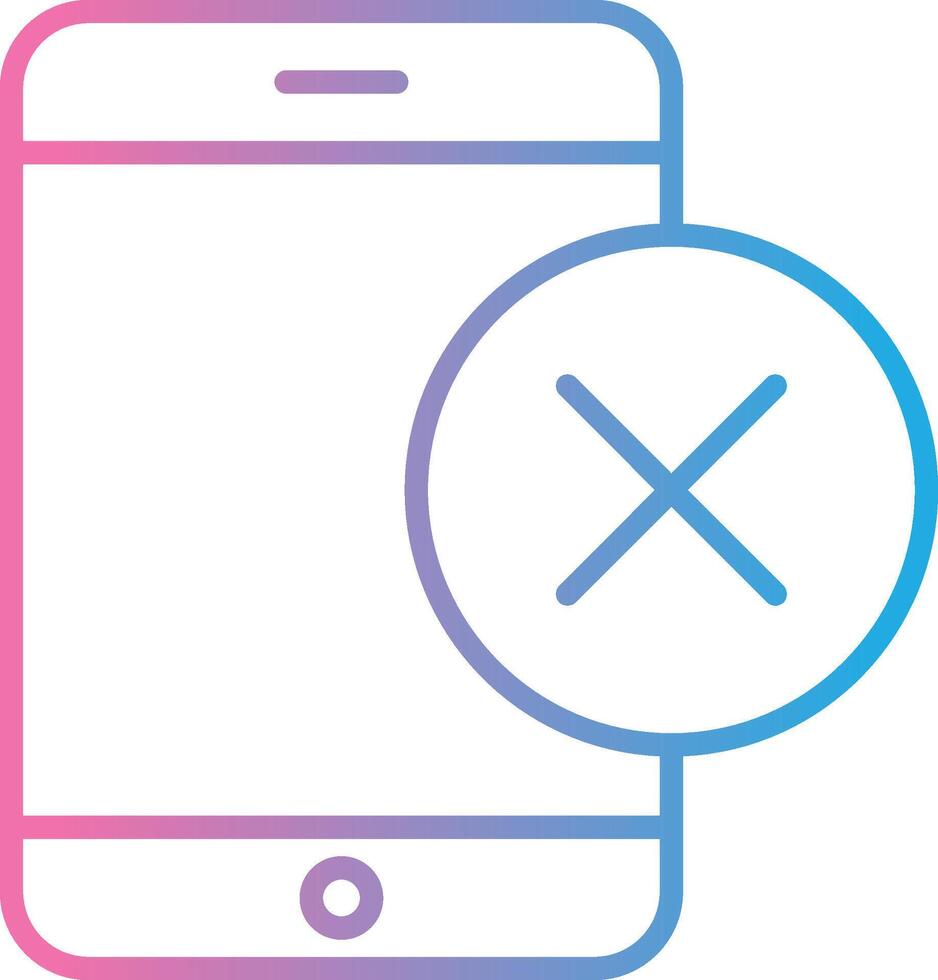 Smartphone Line Gradient Icon Design vector
