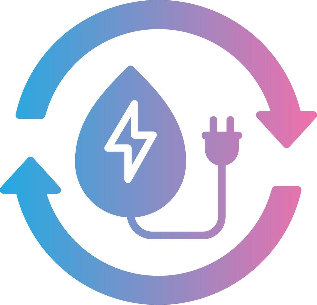 Water Energy Glyph Gradient Icon Design vector