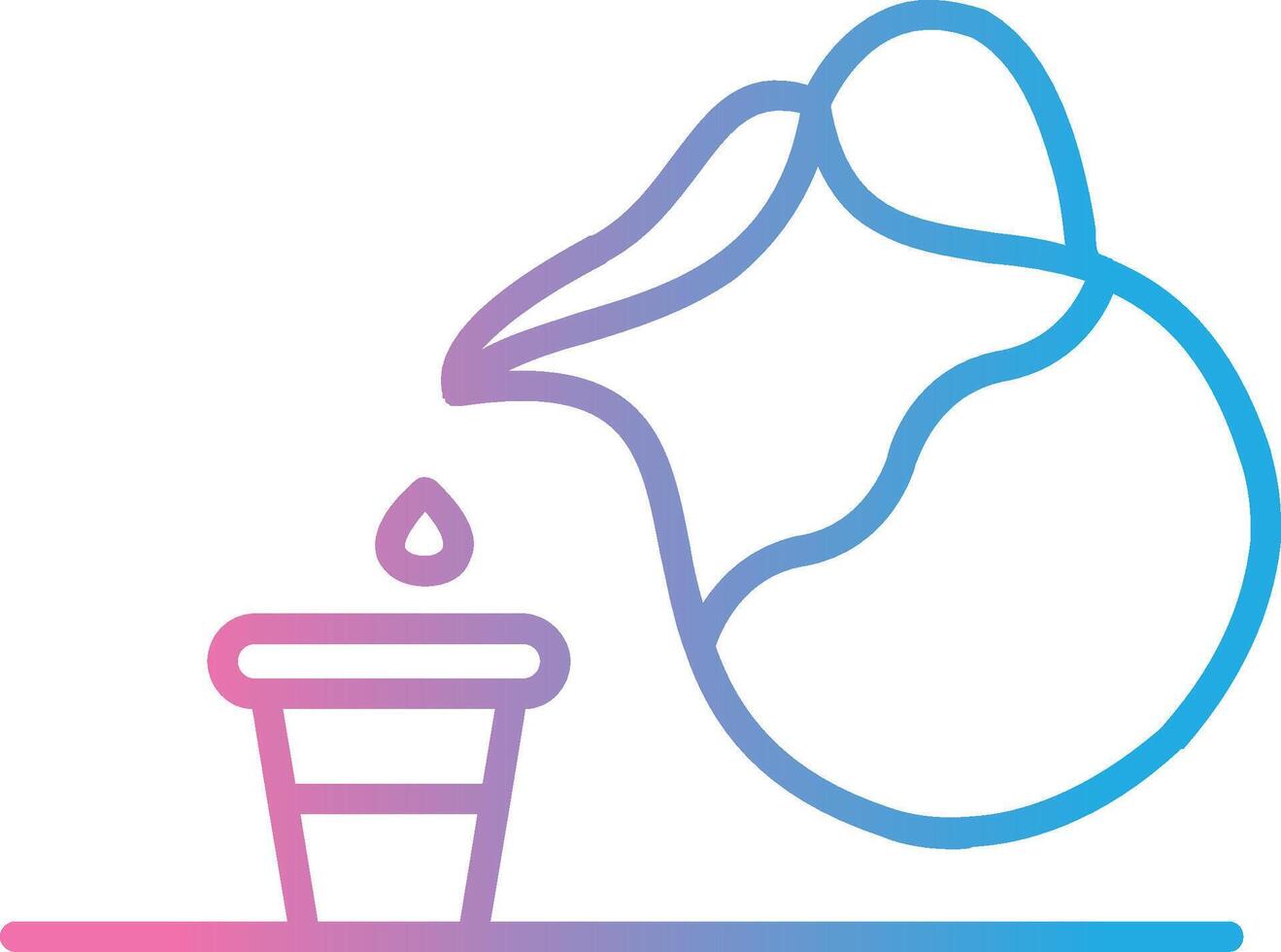 Water Jug Line Gradient Icon Design vector