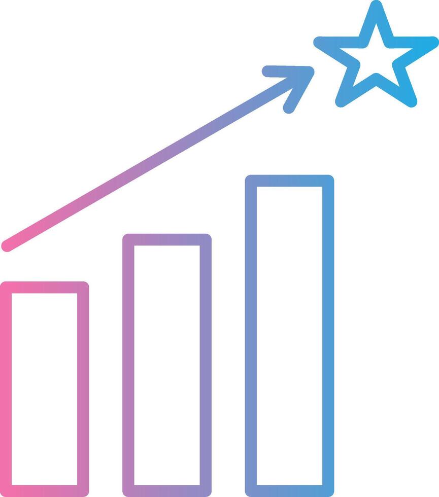 Rate Line Gradient Icon Design vector