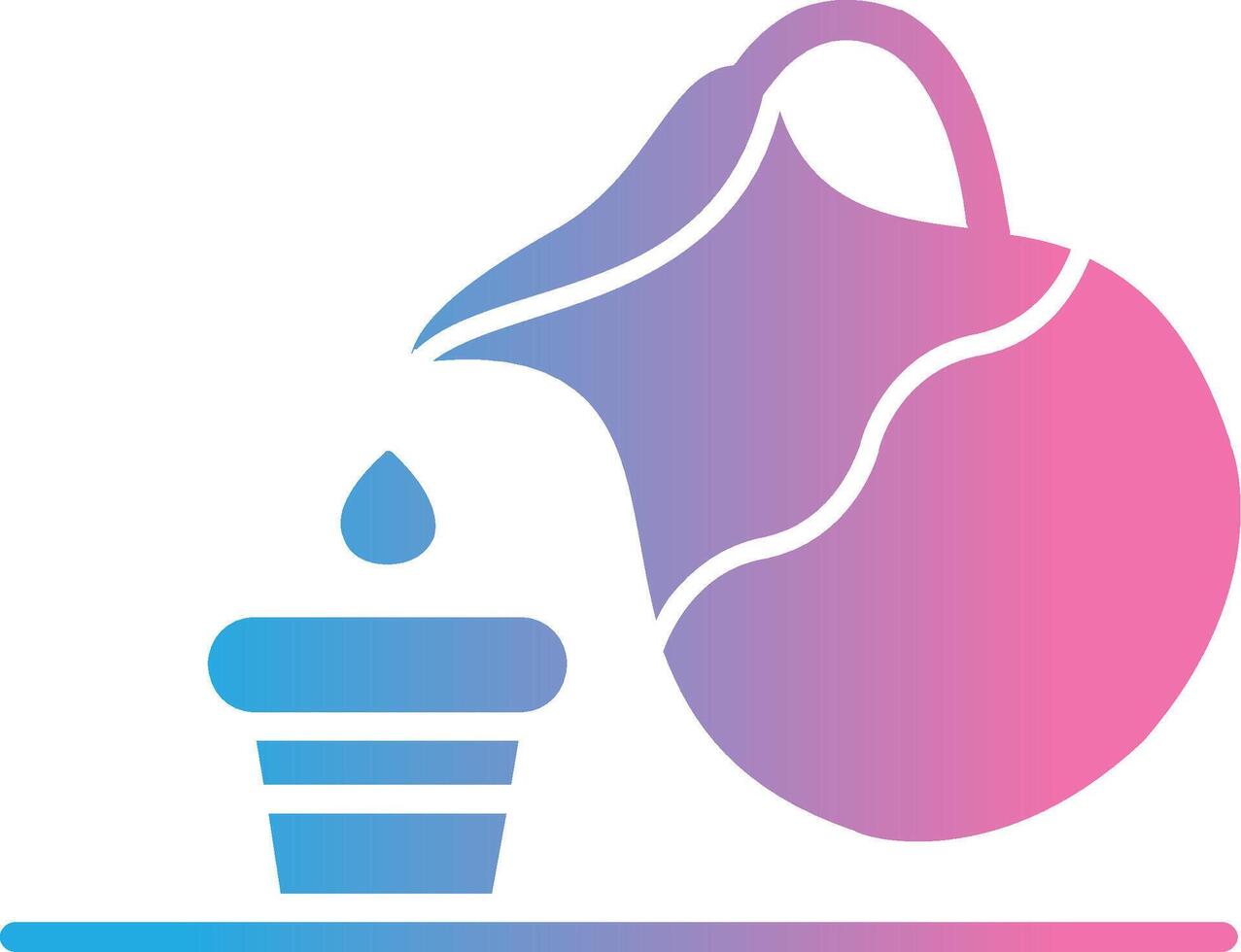 Water Jug Glyph Gradient Icon Design vector