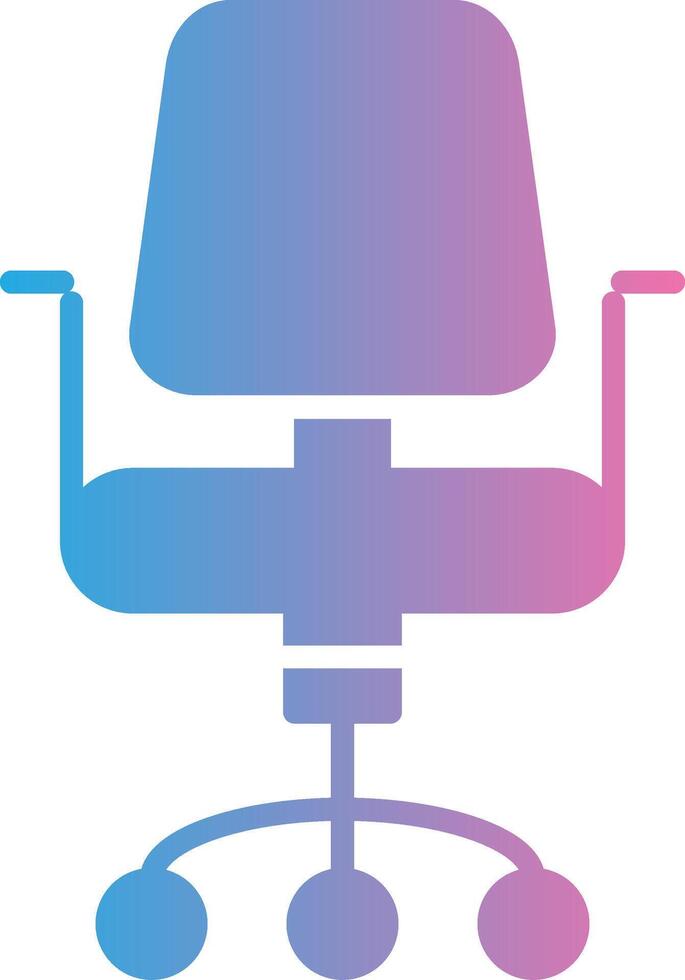 Chair Glyph Gradient Icon Design vector