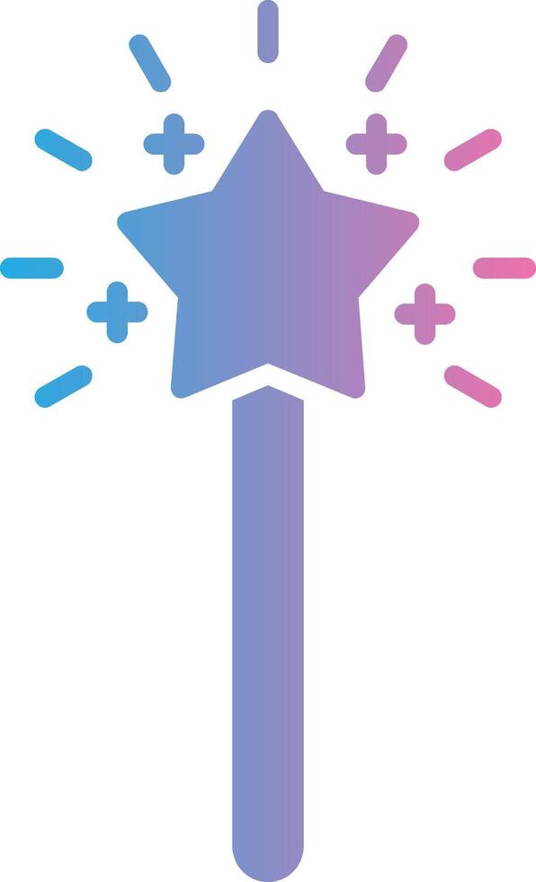 Magic Wand Glyph Gradient Icon Design vector