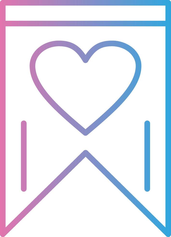 Favourite Line Gradient Icon Design vector