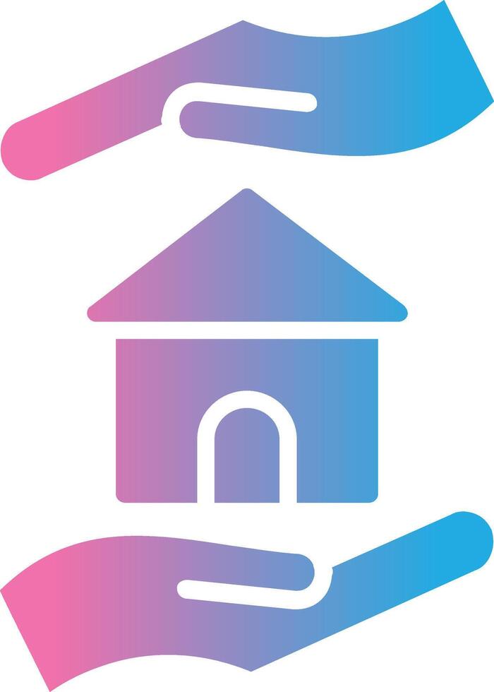 Home Insurance Glyph Gradient Icon Design vector