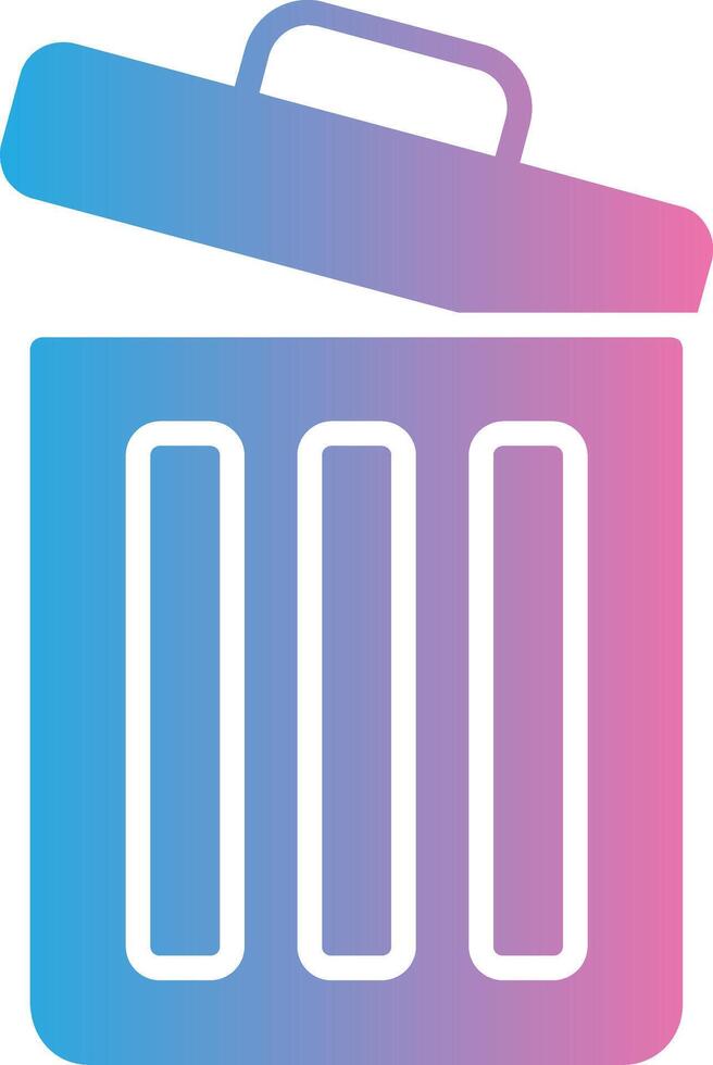 Trash Glyph Gradient Icon Design vector