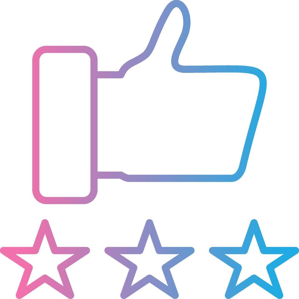 Customer Review Line Gradient Icon Design vector