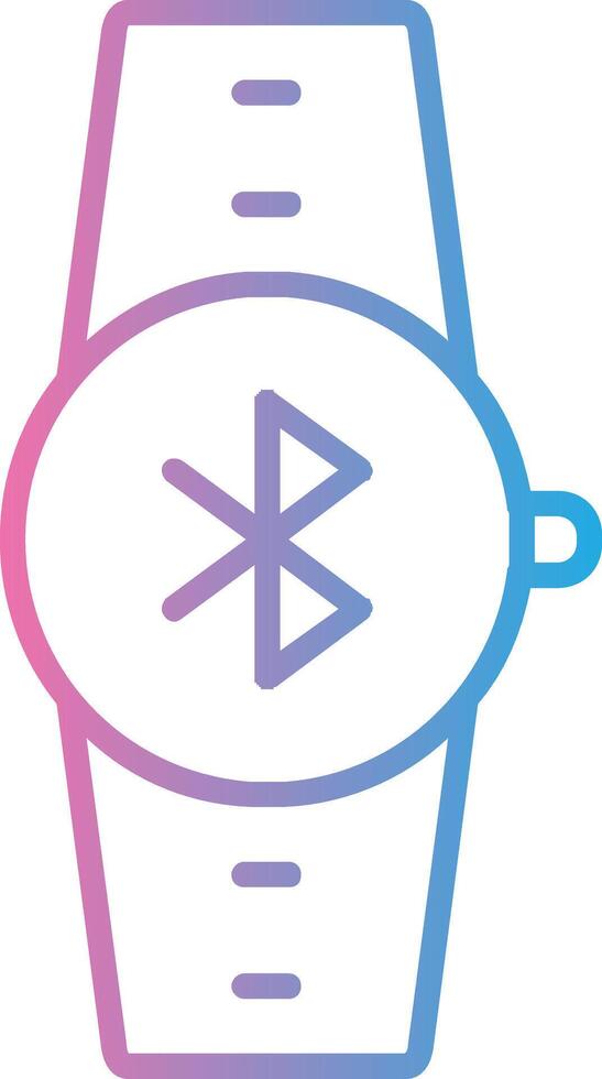 Bluetooth Line Gradient Icon Design vector