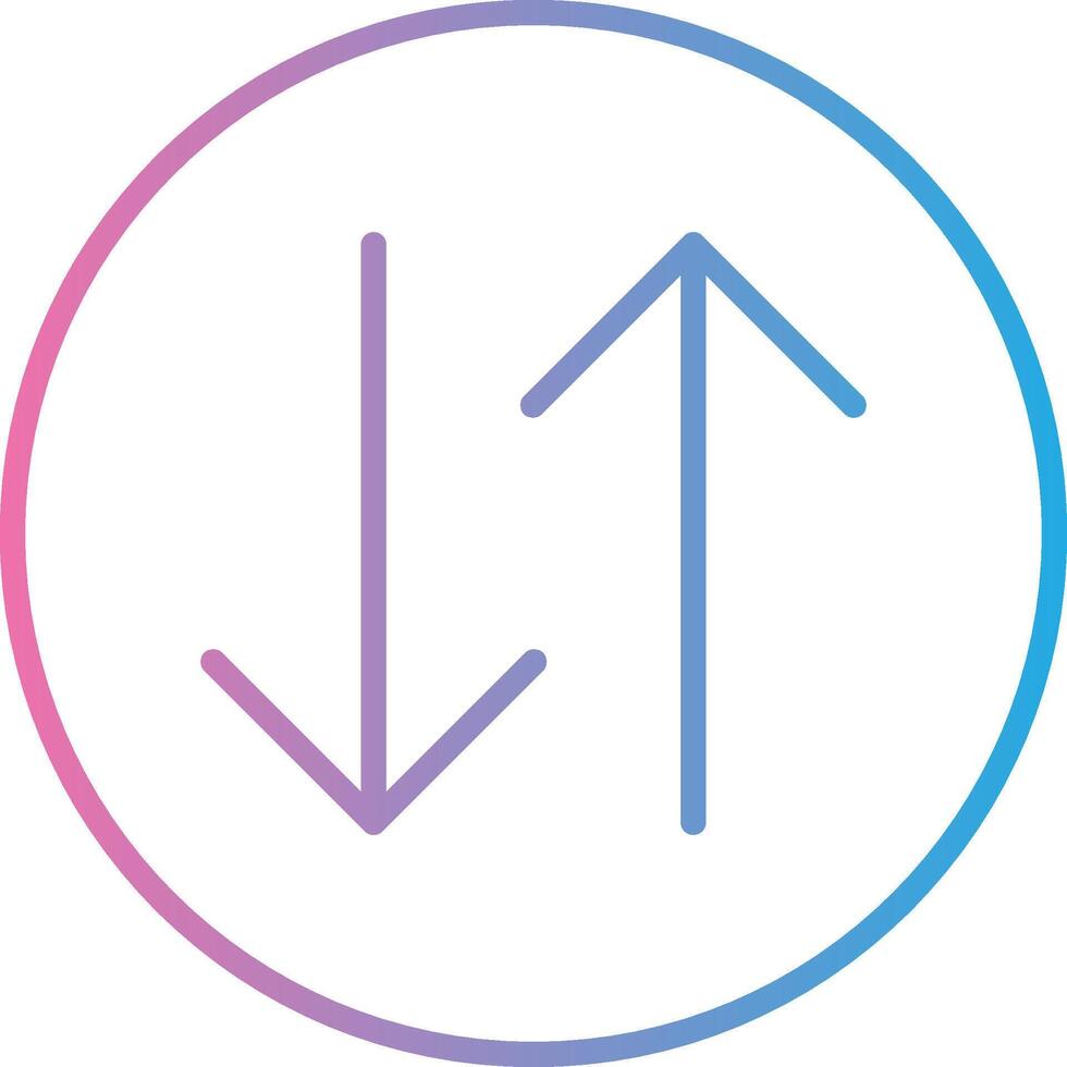 flechas línea degradado icono diseño vector