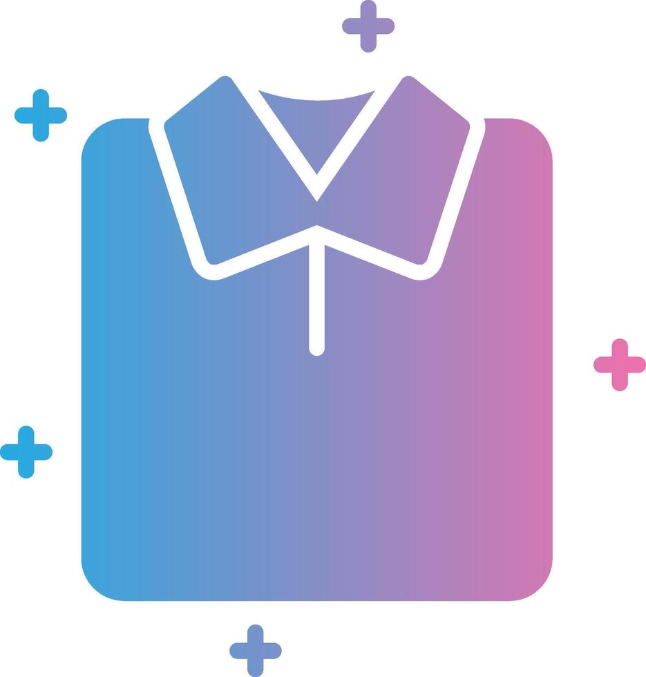 Shirt Glyph Gradient Icon Design vector