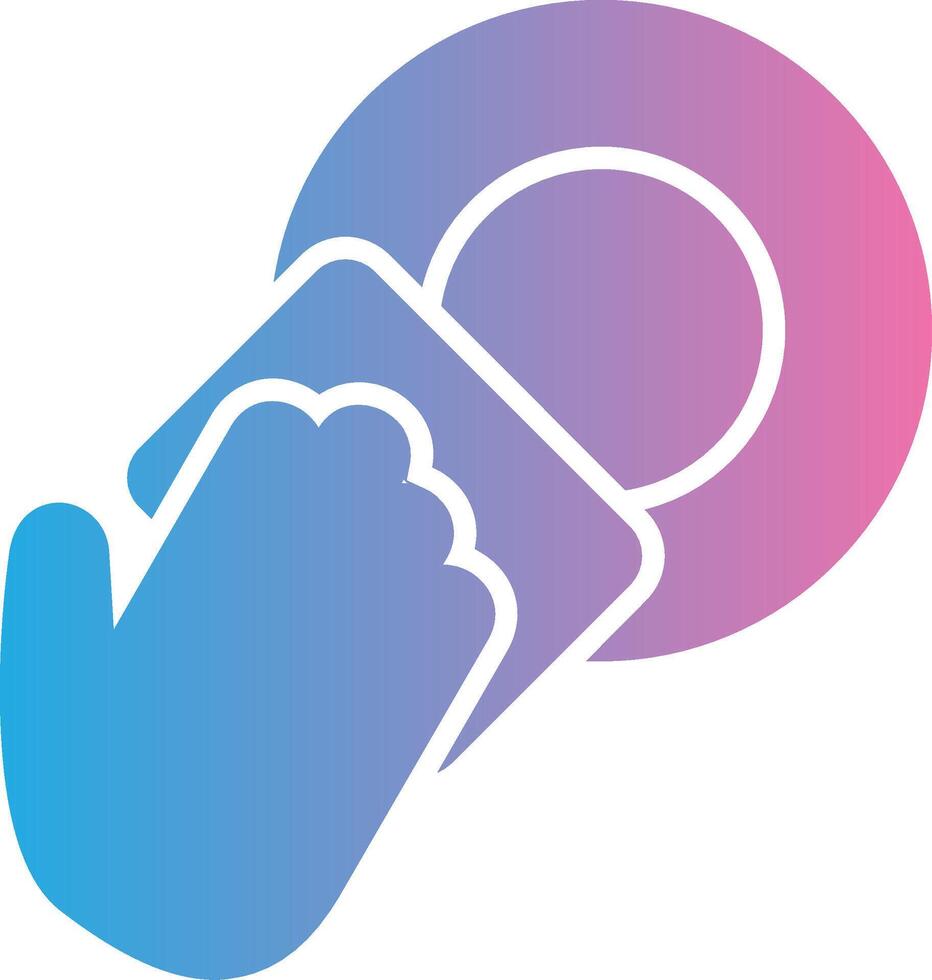 Dish Glyph Gradient Icon Design vector