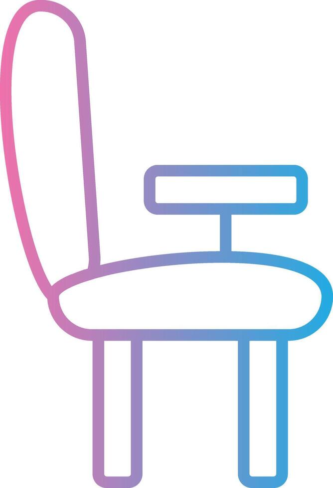 Desk Chair Line Gradient Icon Design vector