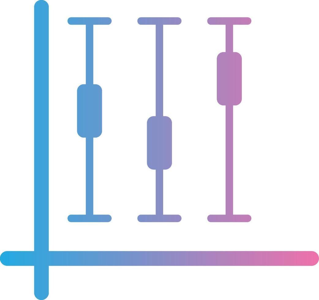 Box Plot Glyph Gradient Icon Design vector