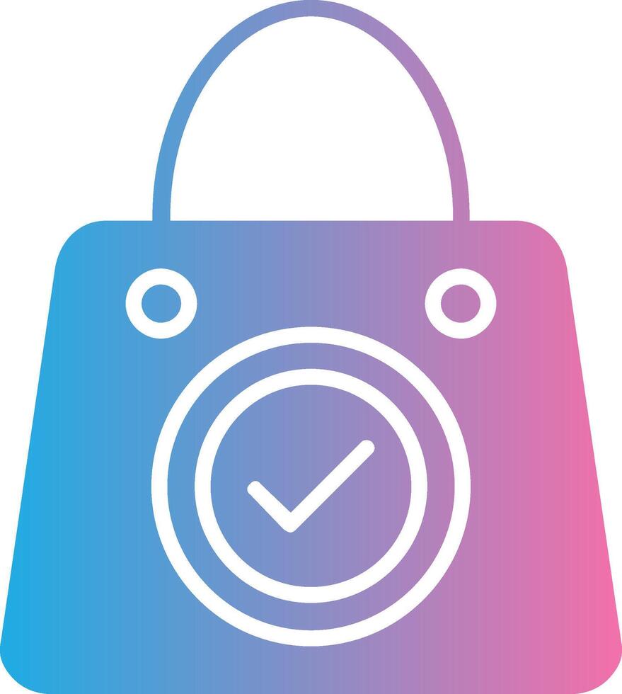 Shopping Bag Glyph Gradient Icon Design vector