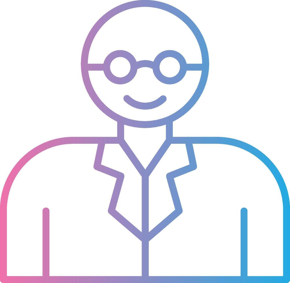 Professor Line Gradient Icon Design vector
