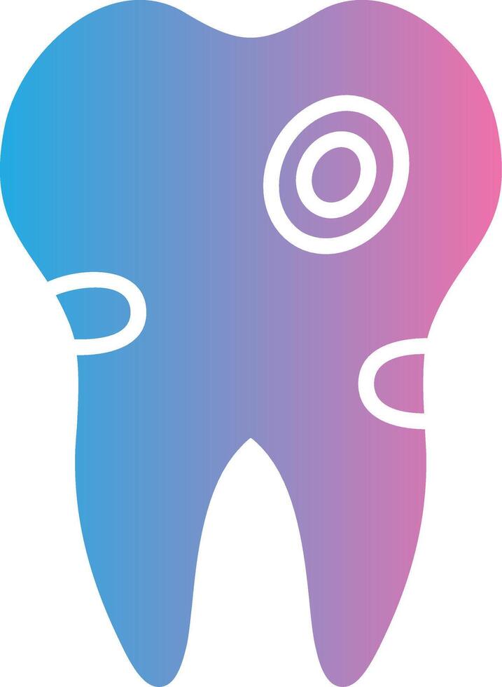 Caries Glyph Gradient Icon Design vector