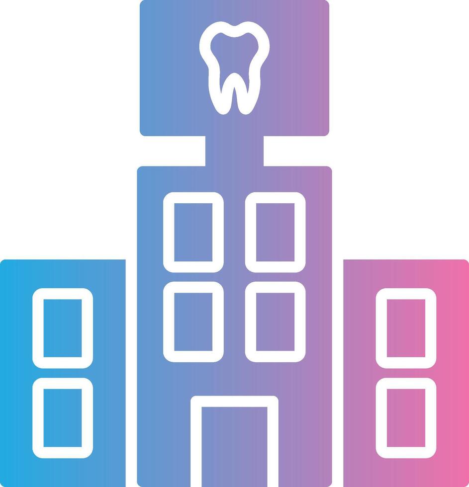 dental cuidado glifo degradado icono diseño vector