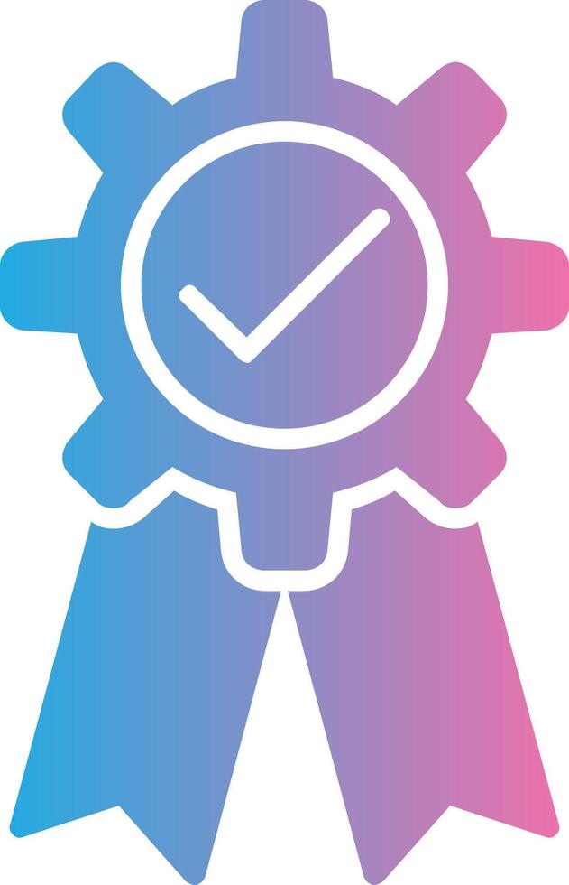 Quality Assurance Glyph Gradient Icon Design vector