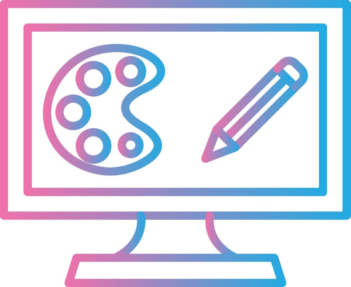 Art Line Gradient Icon Design vector