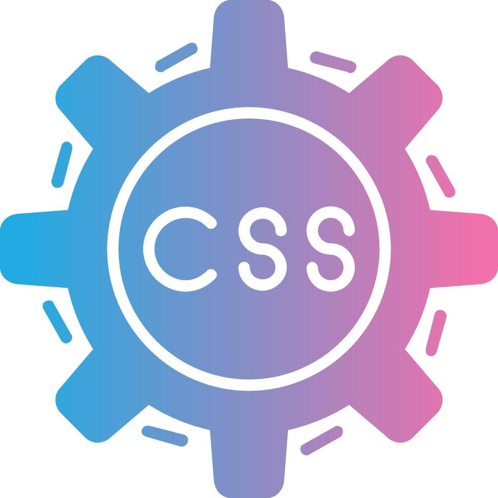 Css Coding Glyph Gradient Icon Design vector